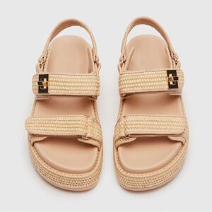 Raffia Women's Tan Sandals